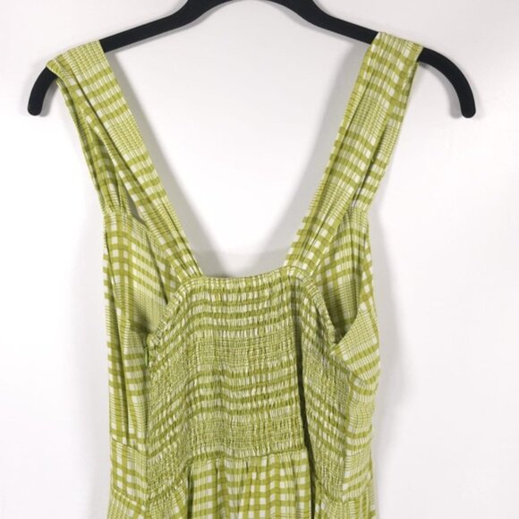 NWT FAITHFULL THE BRAND Imogen Mini Dress Djerra Check Lime FF1621-DCL SMALL - Picture 6 of 14
